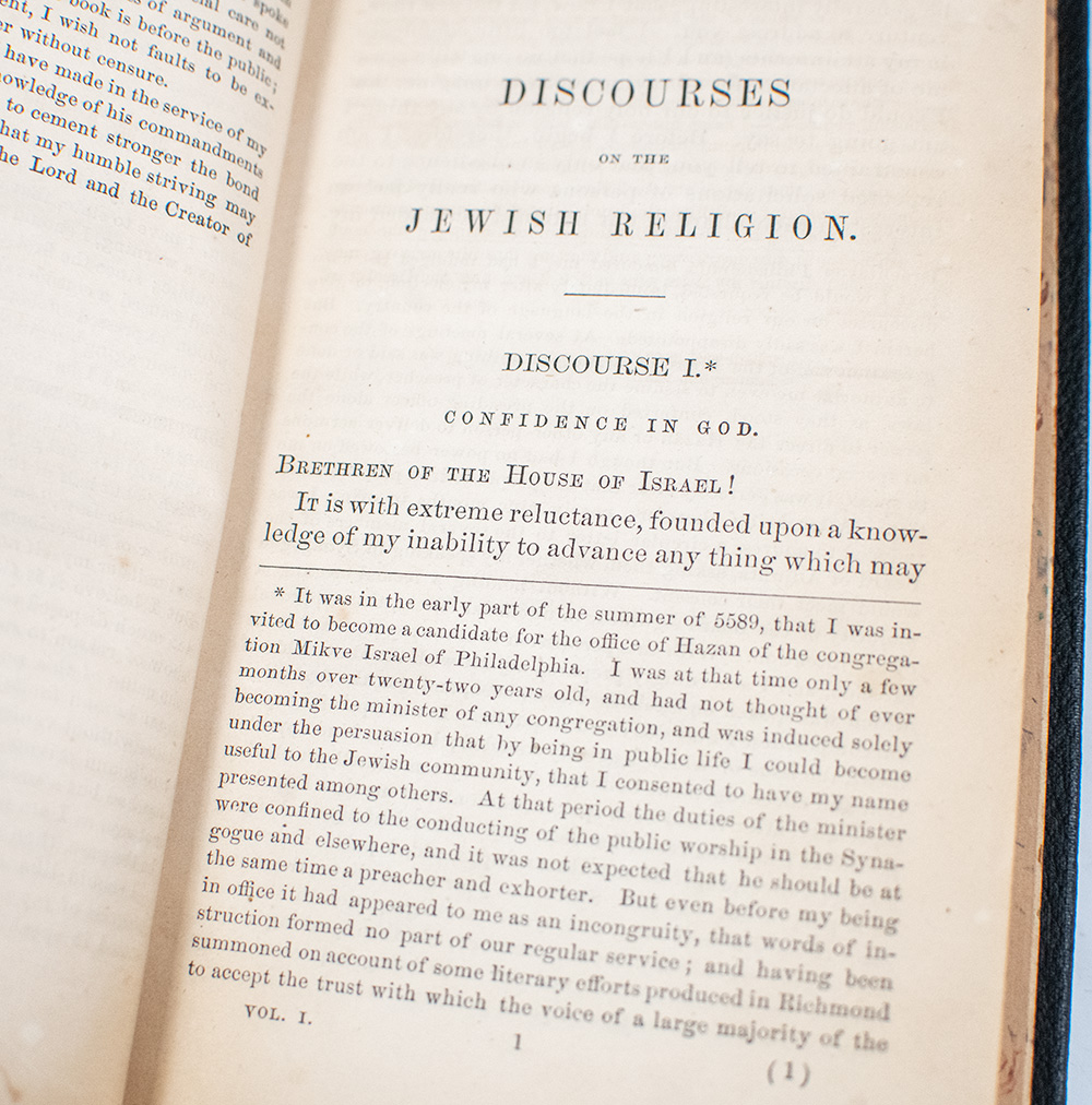 Discourses on the Jewish Religion.