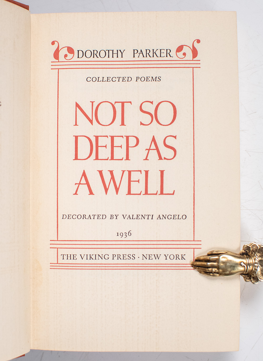 Not So Deep as a Well: The Collected Poems of Dorothy Parker.