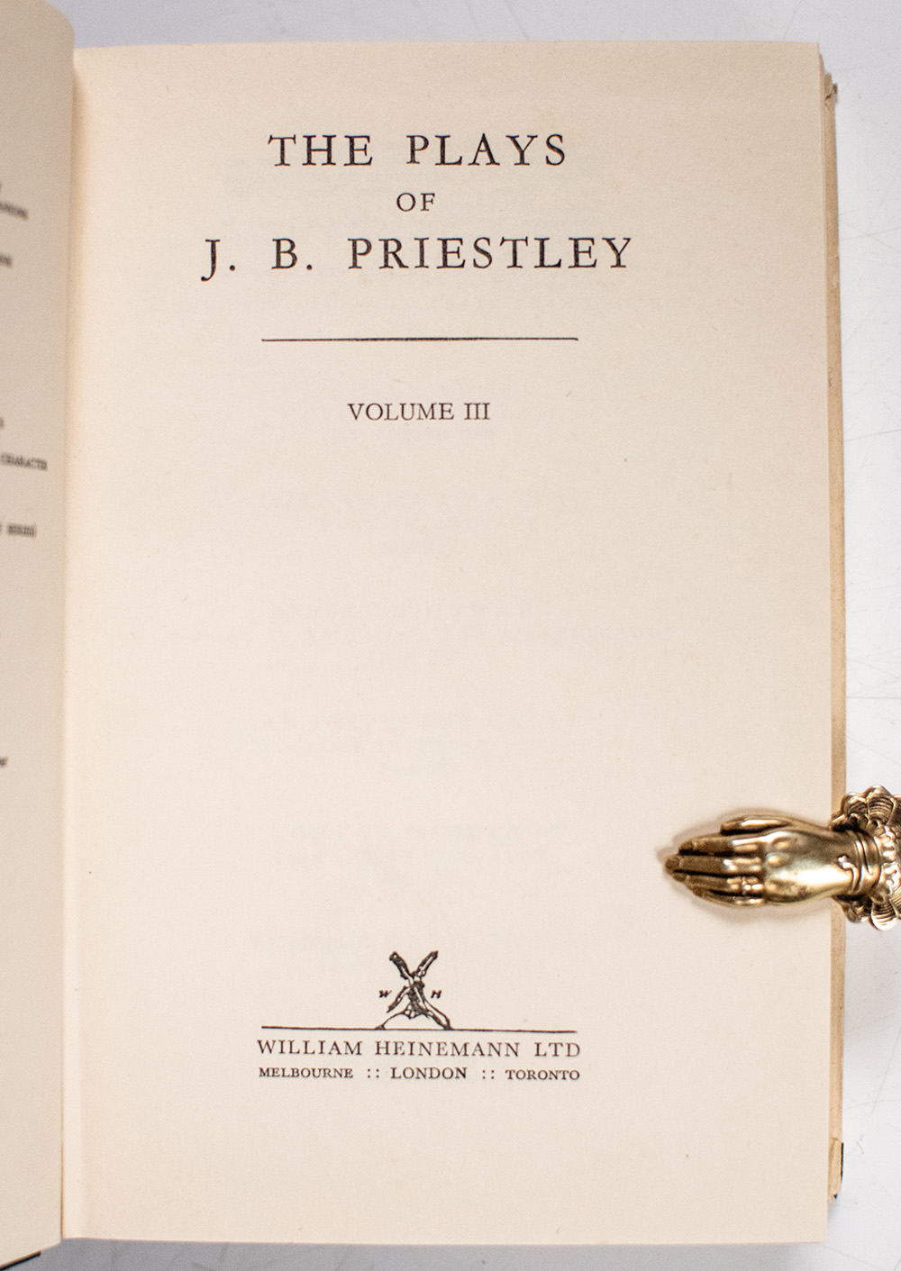 The Plays of J.B. Priestley: Volume III.