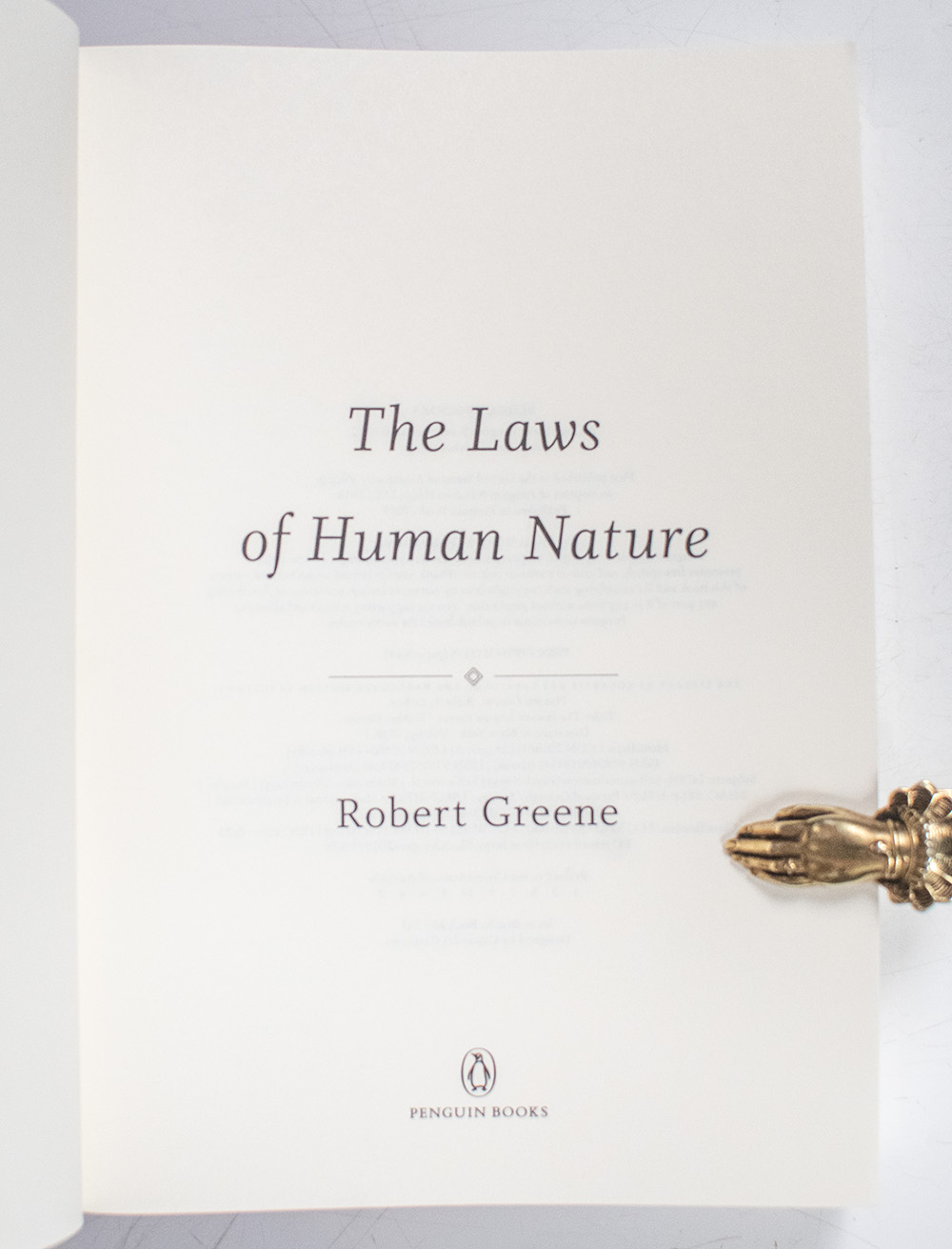 The Laws of Human Nature.