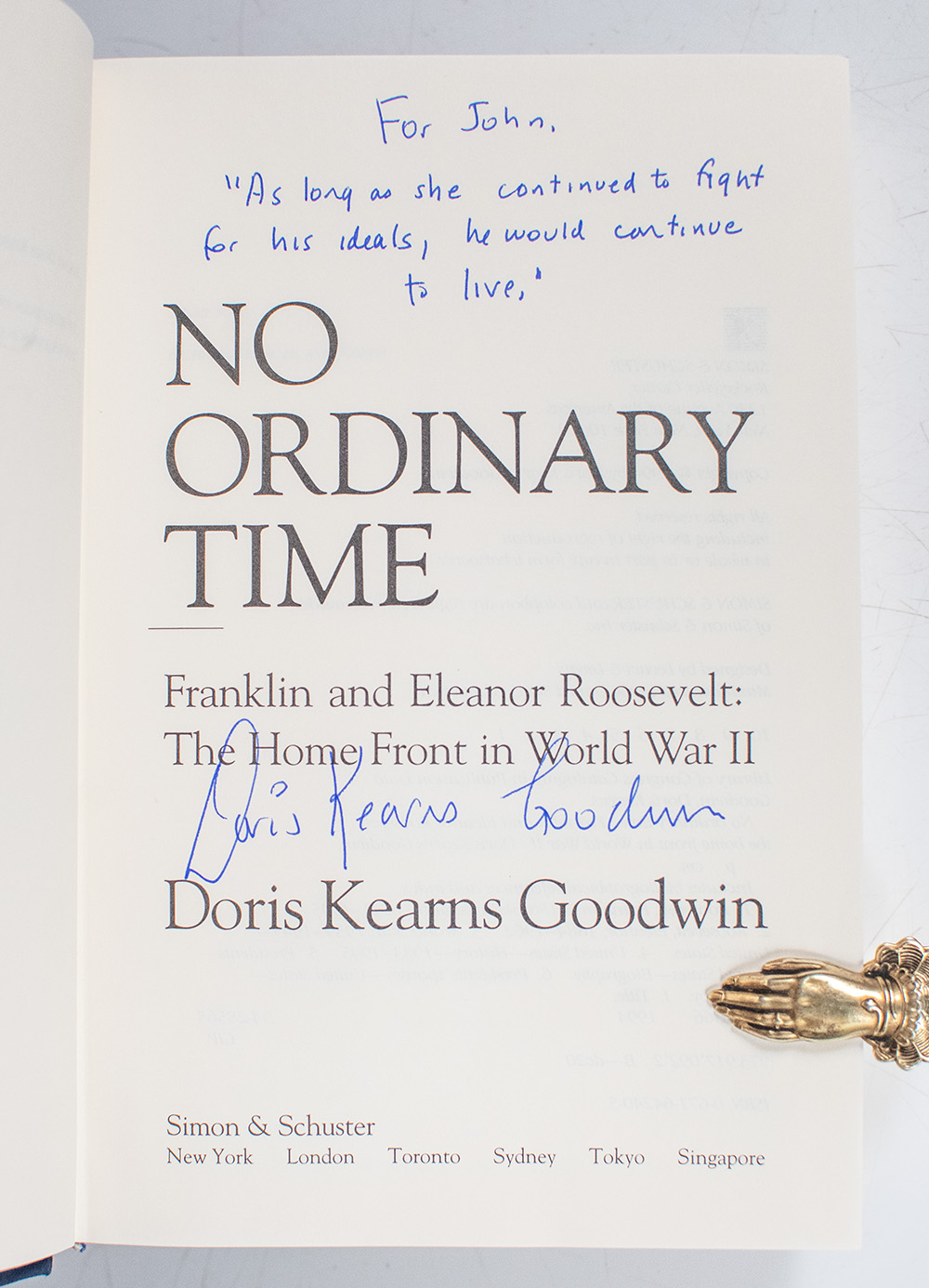 No Ordinary Time. Franklin and Eleanor Roosevelt: The Home Front in World War II.