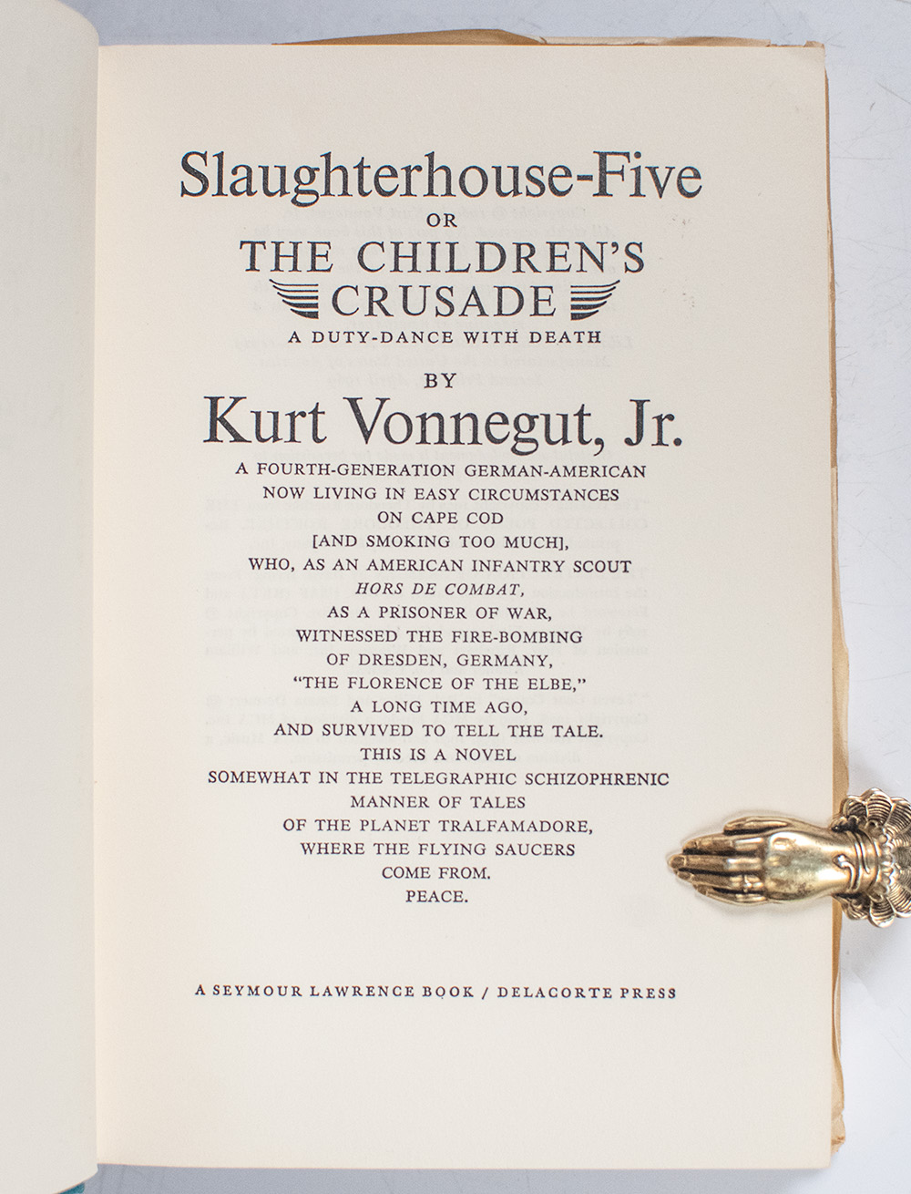 Slaughterhouse-Five, or The Children’s Crusade, A Duty-Dance With Death.