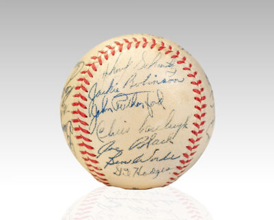 1952 Jackie Robinson and Brooklyn Dodgers Team Signed Baseball.