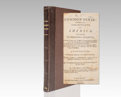 Common Sense: Addressed to the Inhabitants of America.