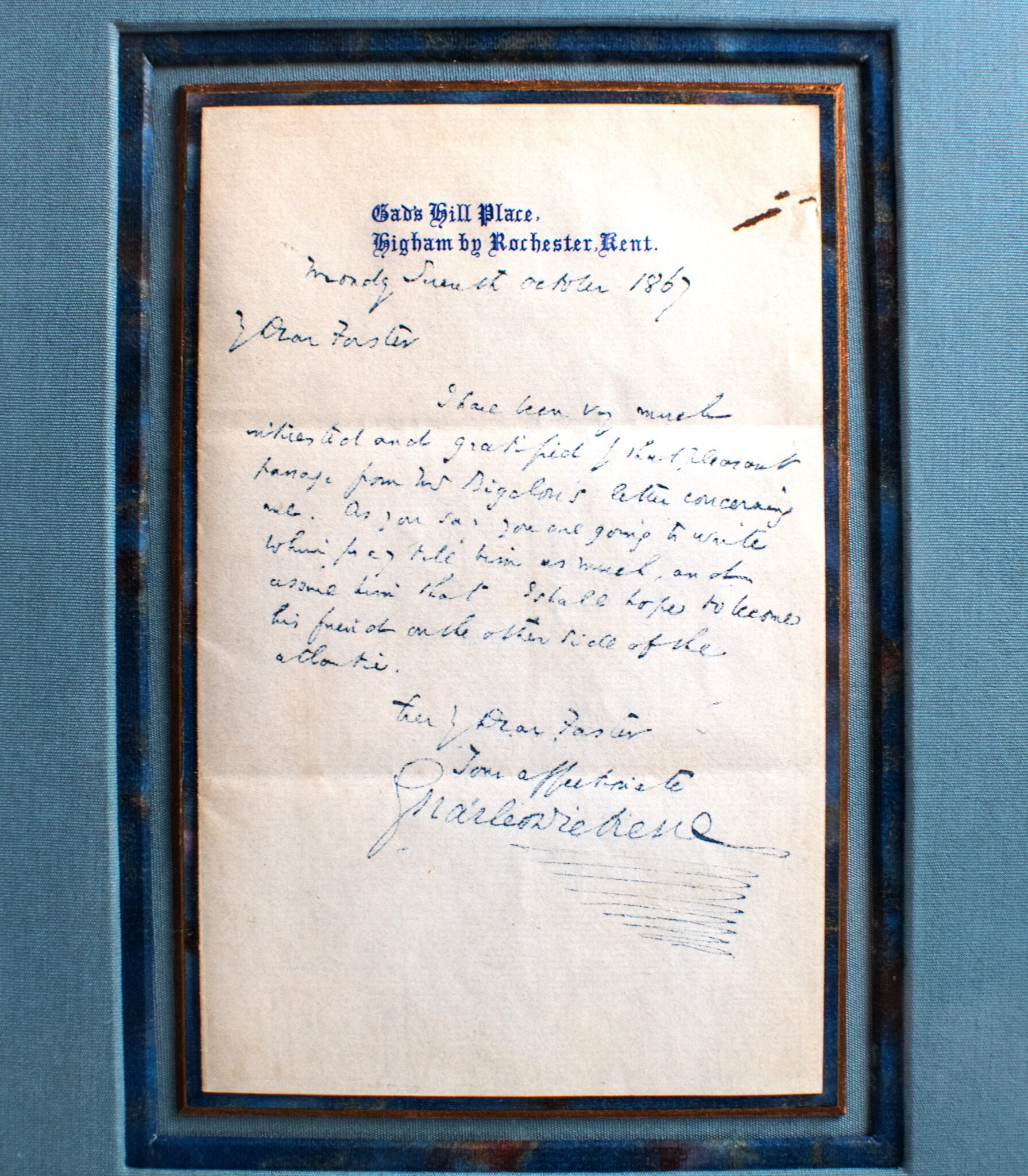 Charles Dickens Autograph Letter Signed.