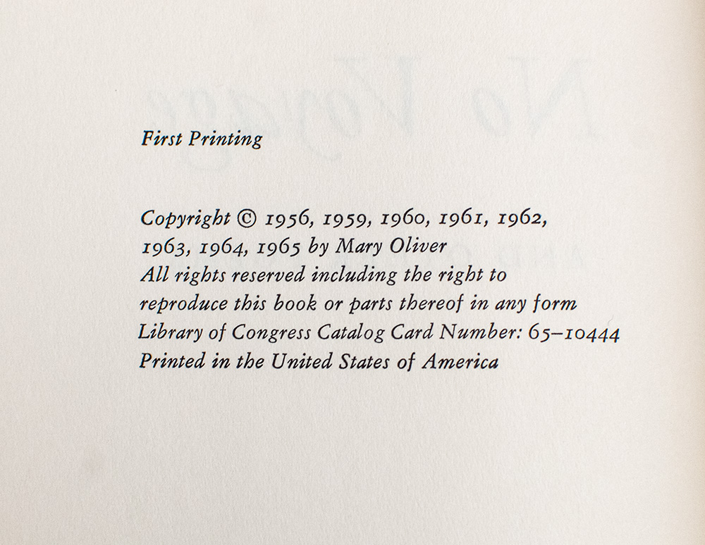 No Voyage and Other Poems.