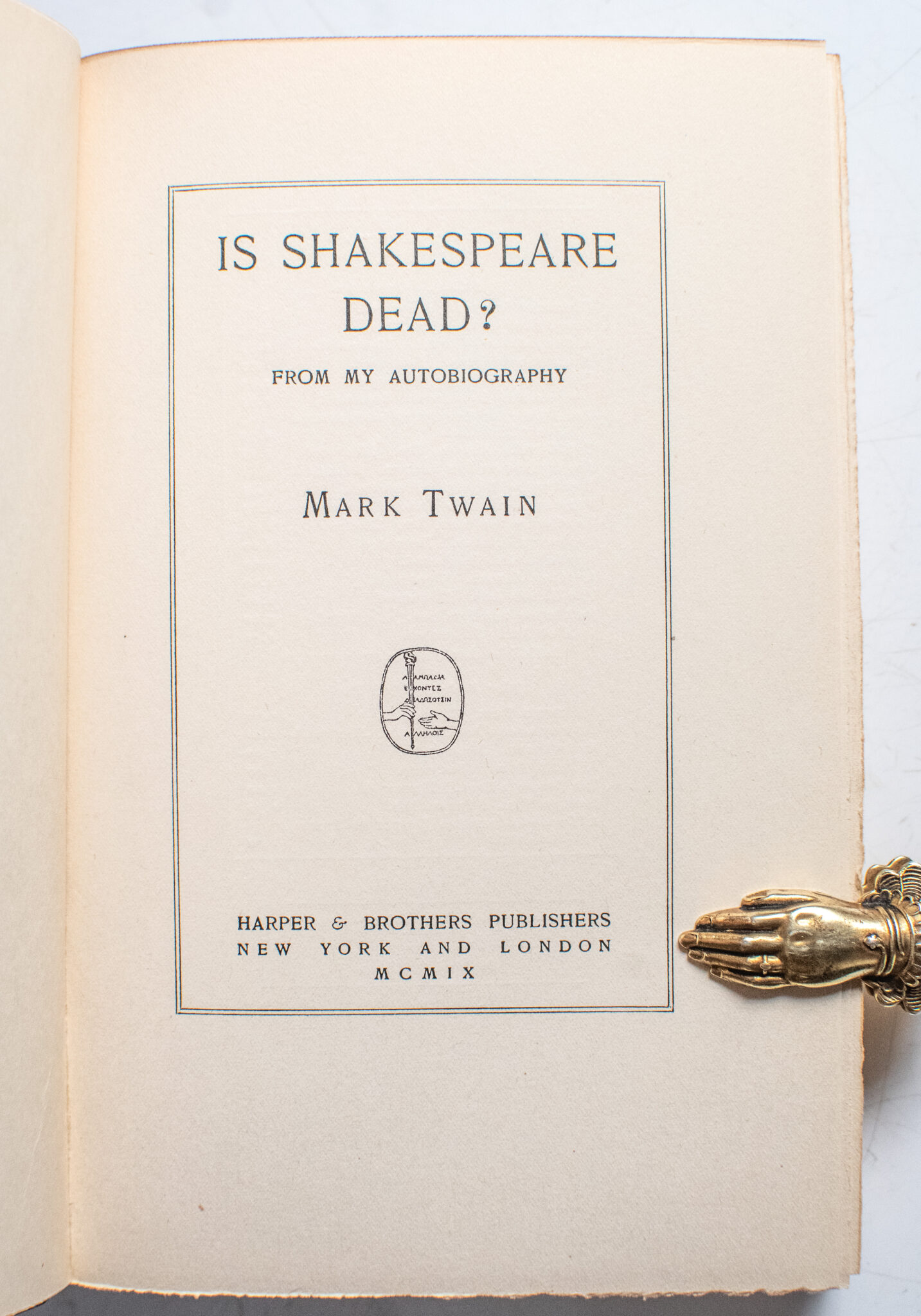 Is Shakespeare Dead? From My Autobiography.