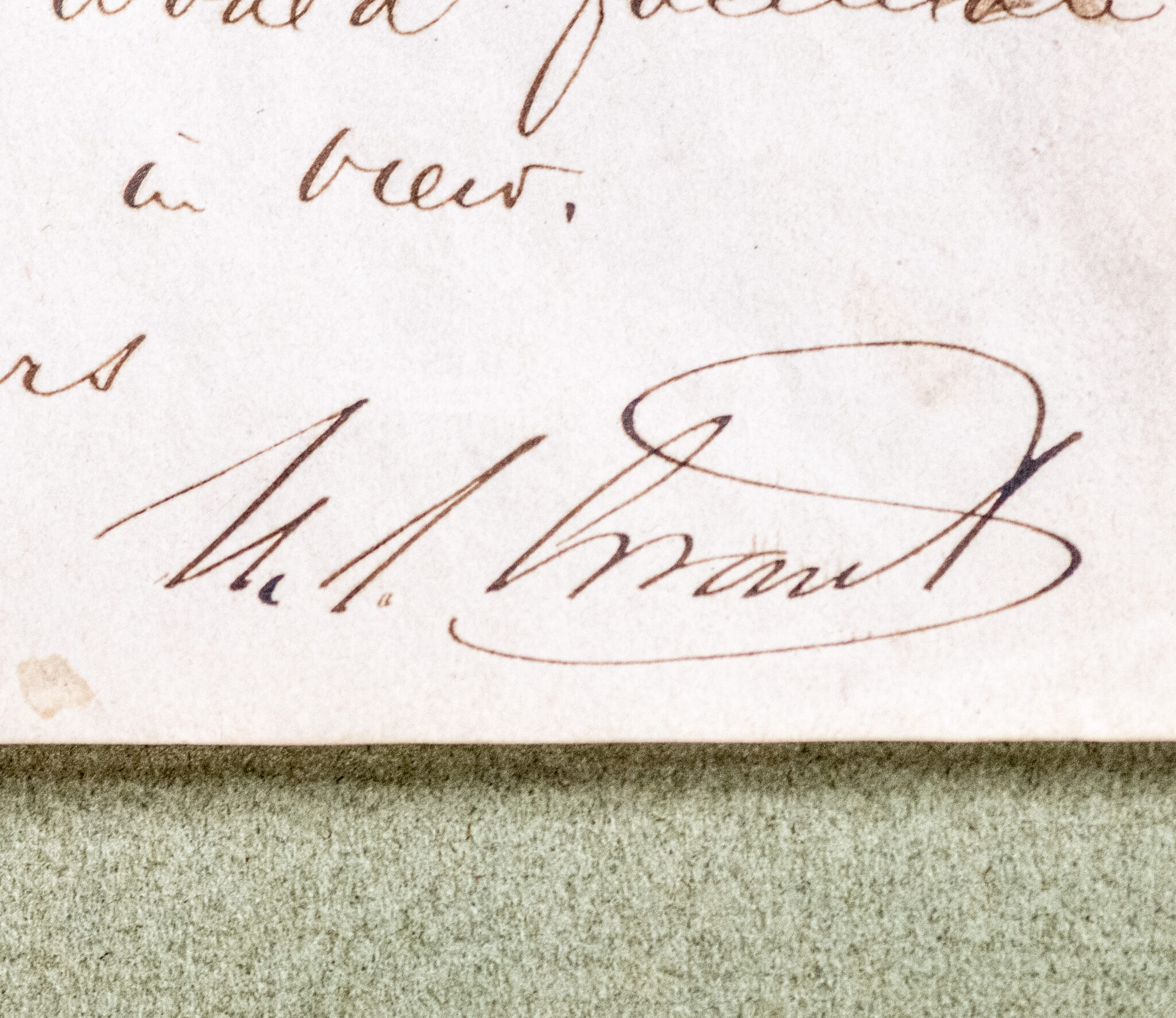 Ulysses S. Grant Signed Letter and Inaugural Ticket.