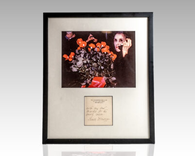 Isak Dinesen Autograph Note Signed.