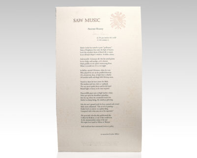 Saw Music Broadside.