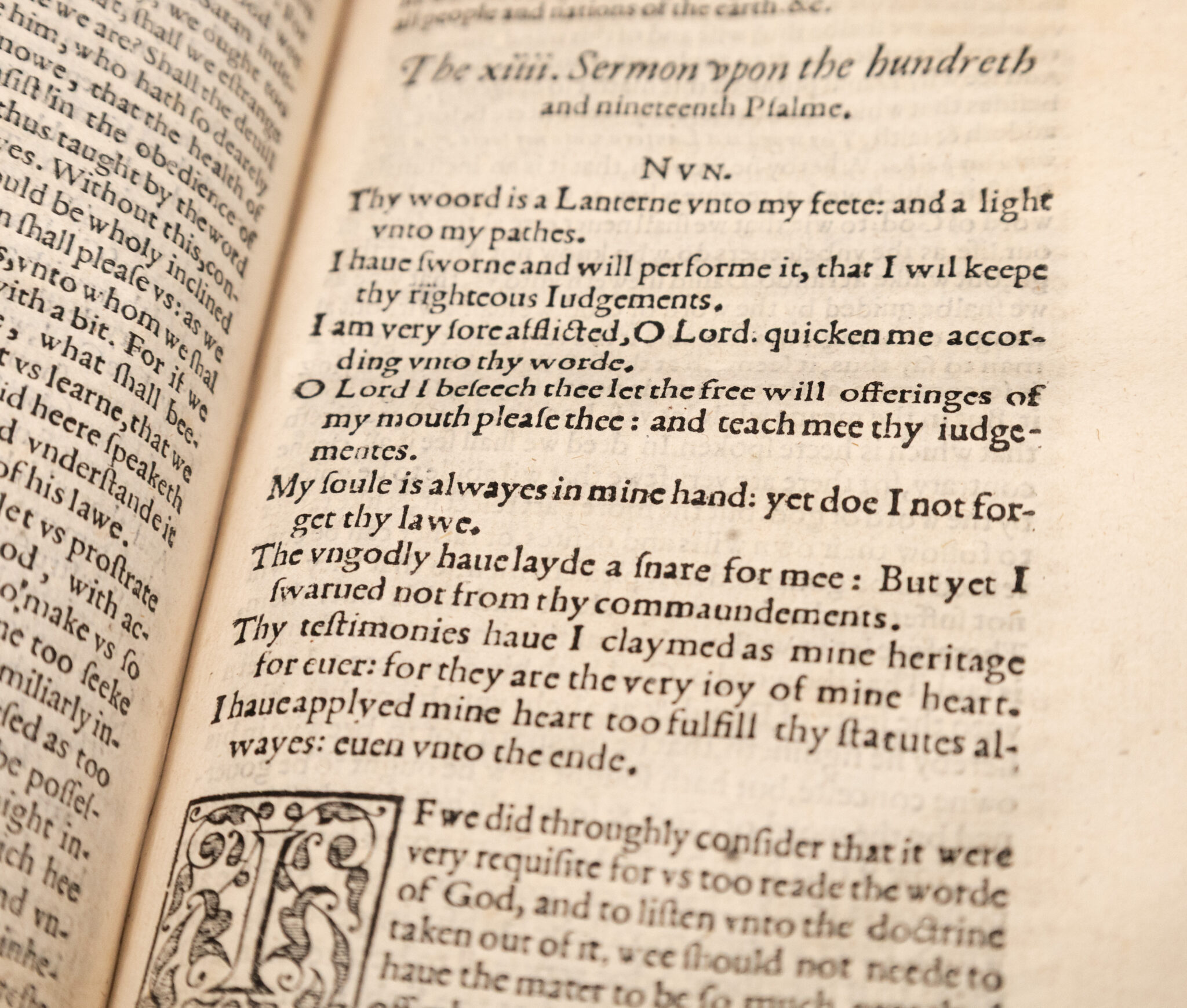 Two and twentie Sermons of Maister John Calvin. In which Sermons is most religiously handled, the hundredth and nineteenth Psalme of David, by eight verses aparte according to the Hebrewe alphabet.