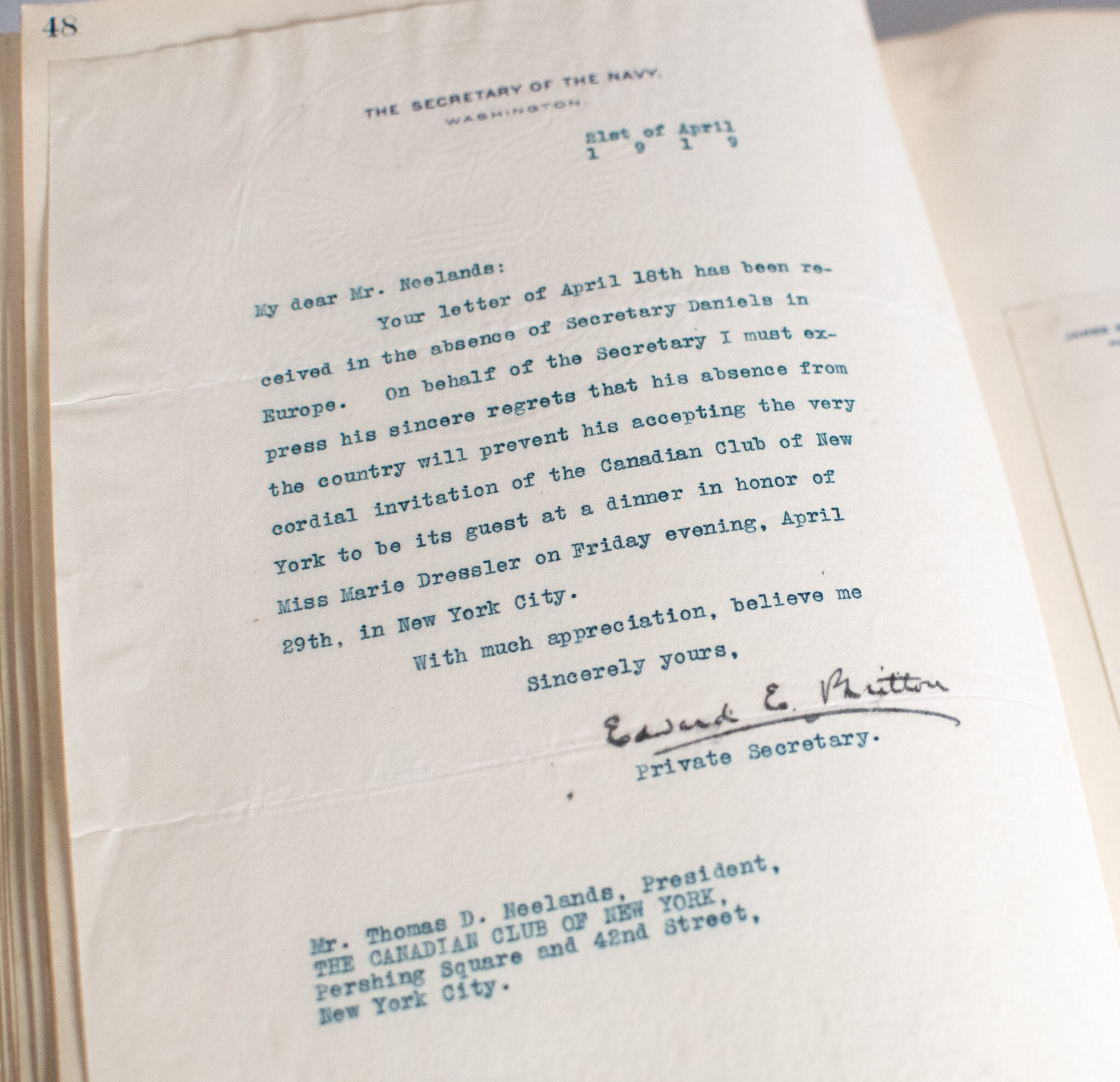 Autograph Album Containing Letters Signed by Theodore Roosevelt, William H. Taft, John D. Rockefeller Jr., and Others.