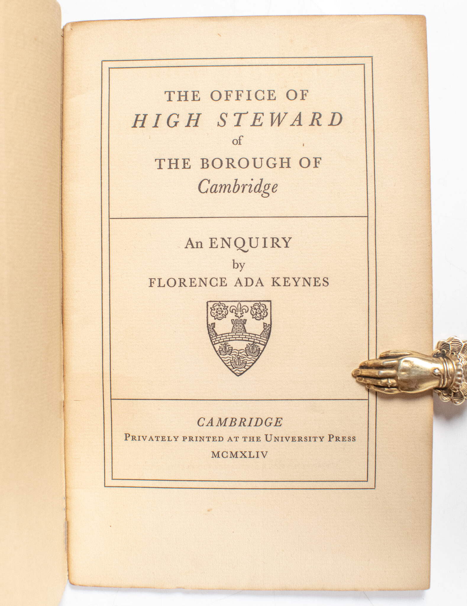 High Stewards of the Borough of Cambridge: An Enquiry.
