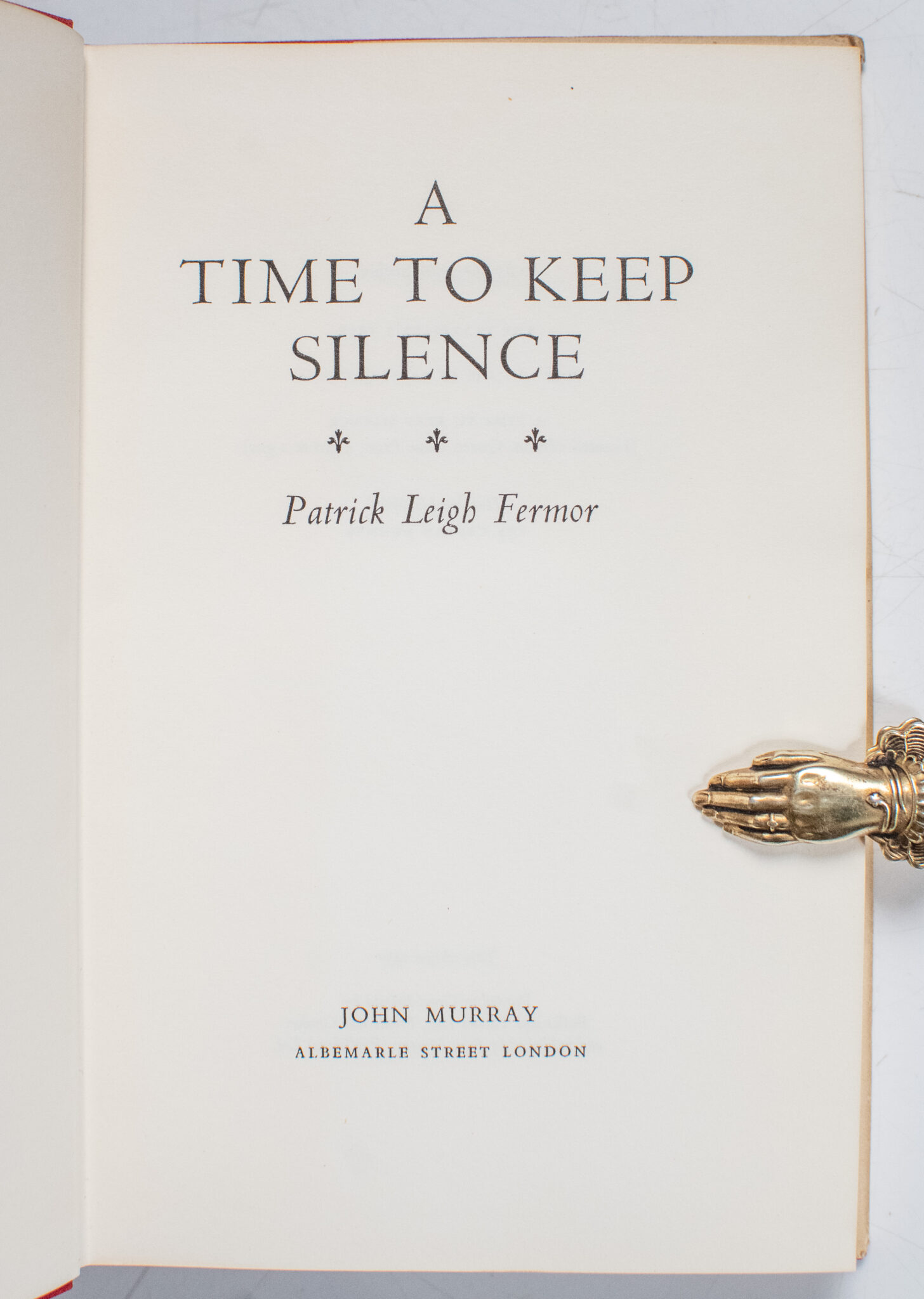 A Time To Keep Silence.
