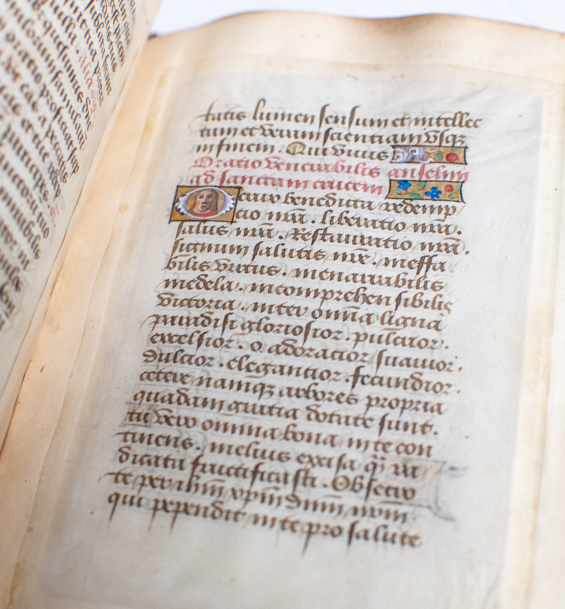Thirteenth to Fifteenth Century Illuminated Book of Hours Leaf Book.
