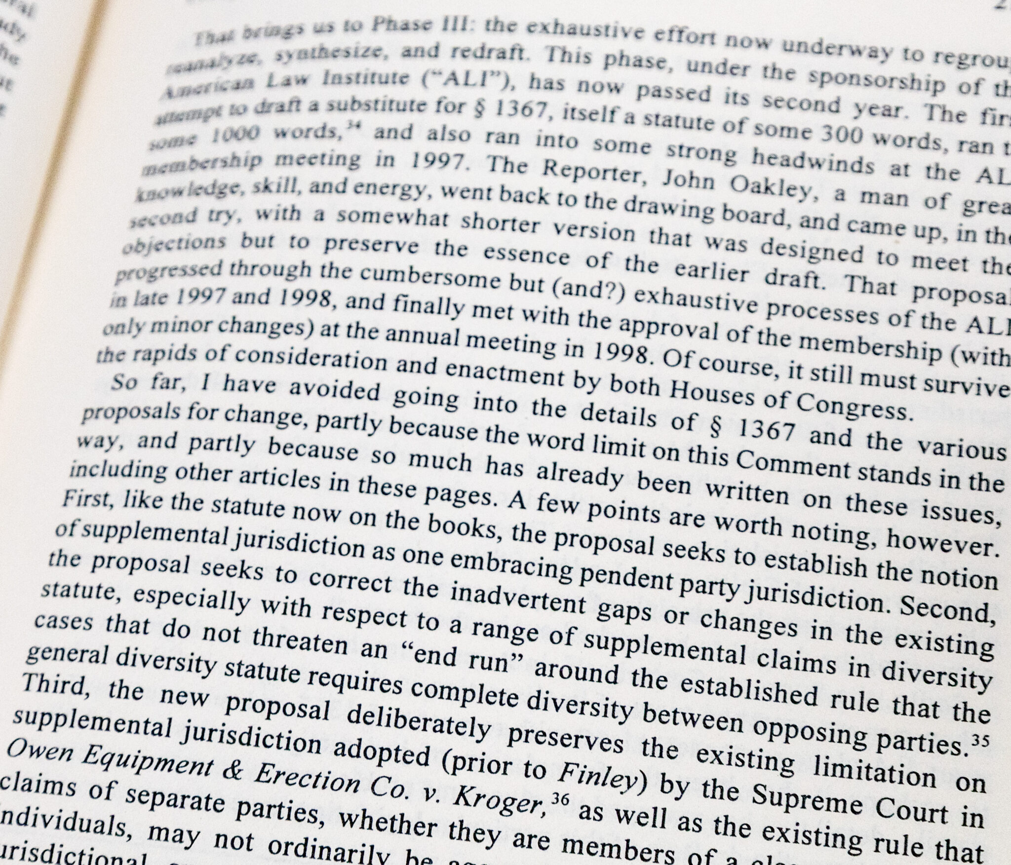 Indiana Law Journal; Supplemental Jurisdiction: A Confession, an Avoidance, and a Proposal.