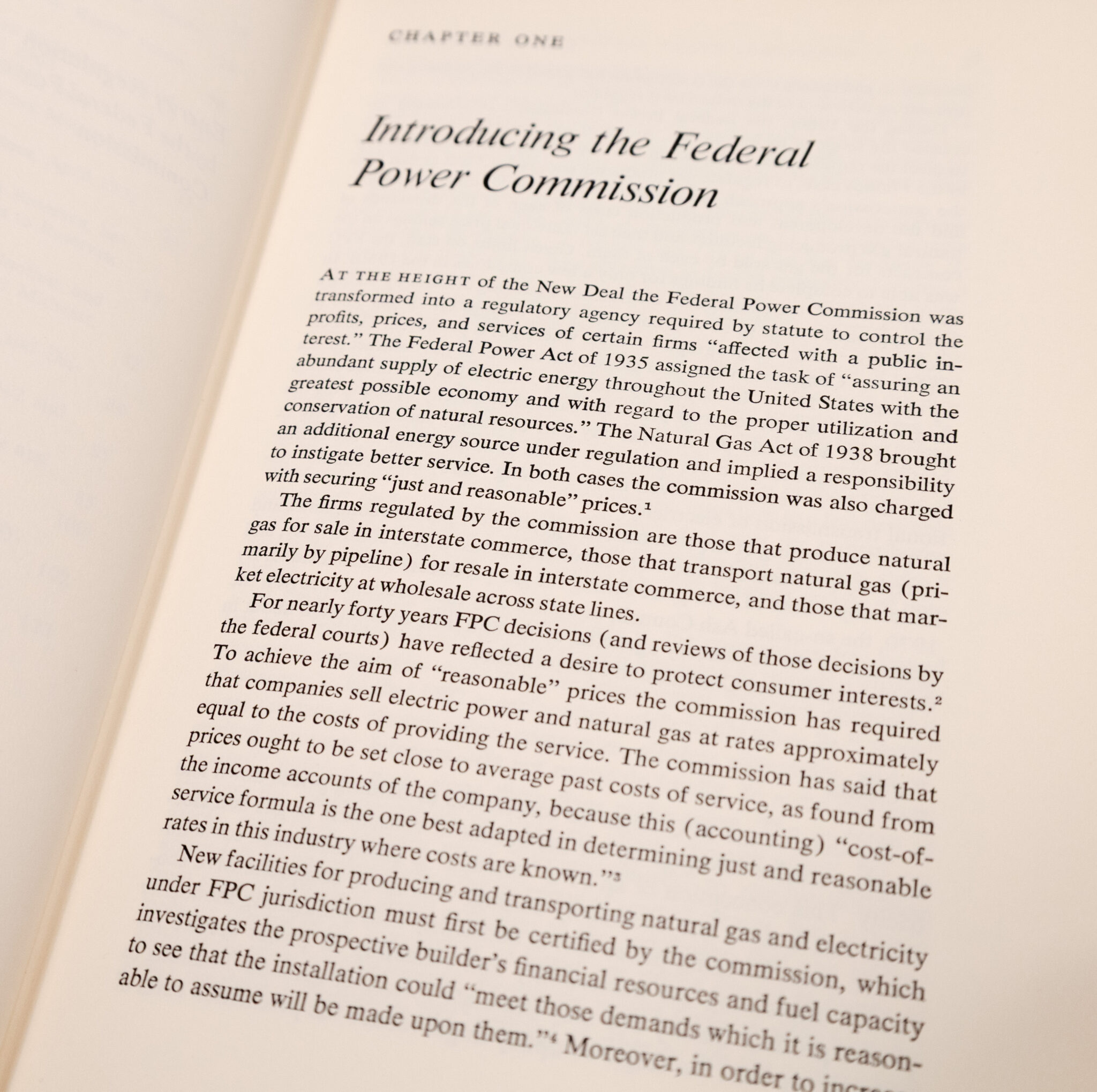 Energy Regulation by the Federal Power Commission.