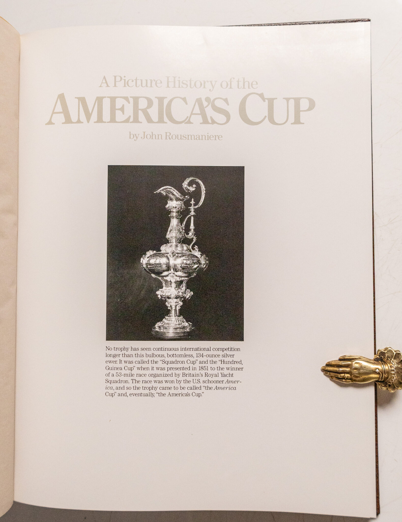 A Picture History of the America's Cup.