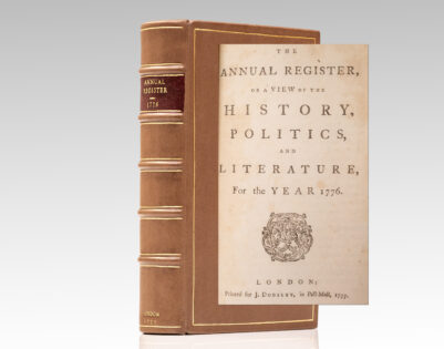 The Annual Register, or a View of the History, Politics, and Literature, for the Year 1776.
