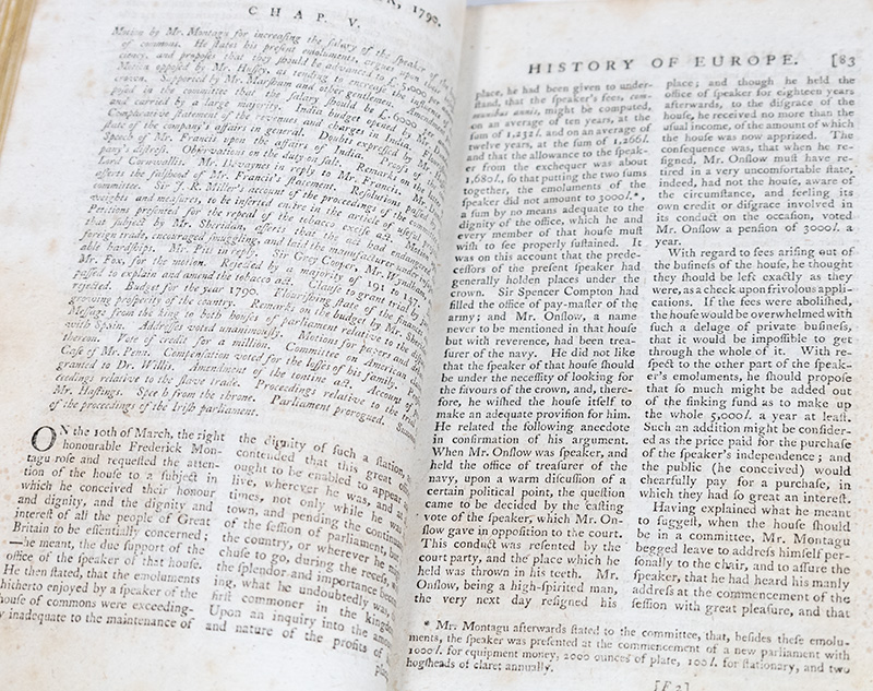 The Annual Register, or a View of the History, Politics, and Literature, for the Years 1789-1790, 1793-1801.