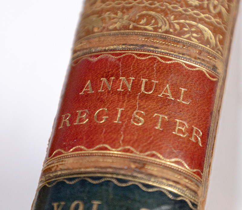 The Annual Register, or a View of the History, Politics, and Literature, for the Years 1789-1790, 1793-1801.
