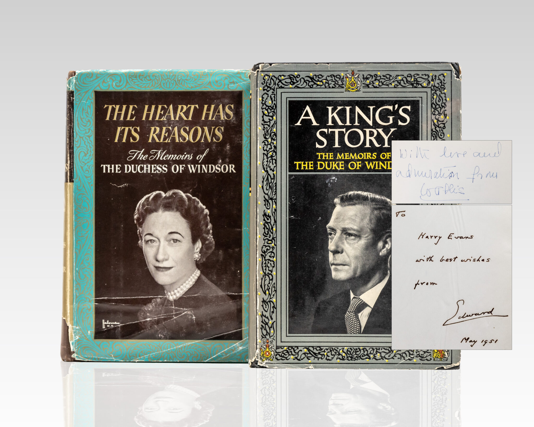 A King's Story: The Memoirs of the Duke of Windsor and The Heart Has Its Reasons: The Memoirs of the Duchess of Windsor.