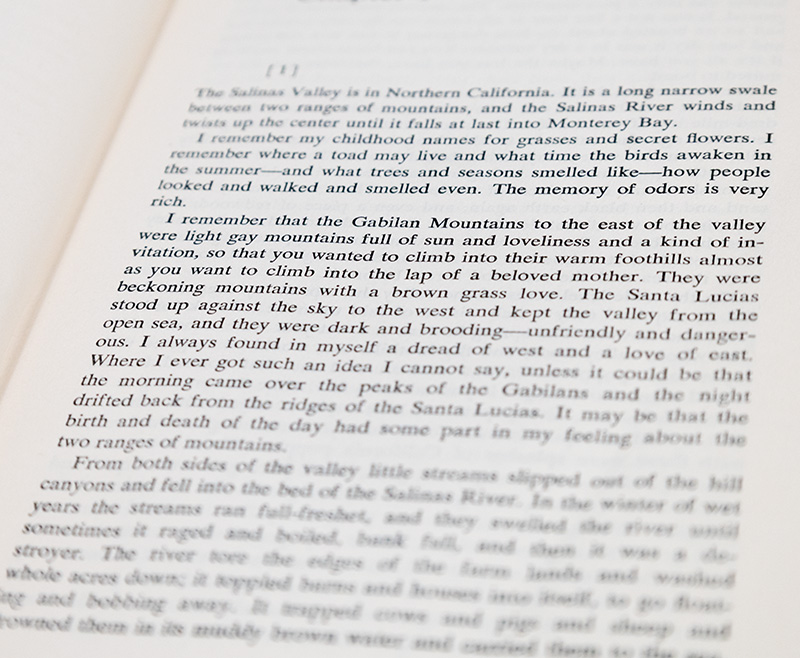East of Eden.
