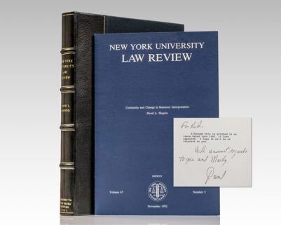 New York University Law Review: Continuity and Change in Statutory Interpretation.