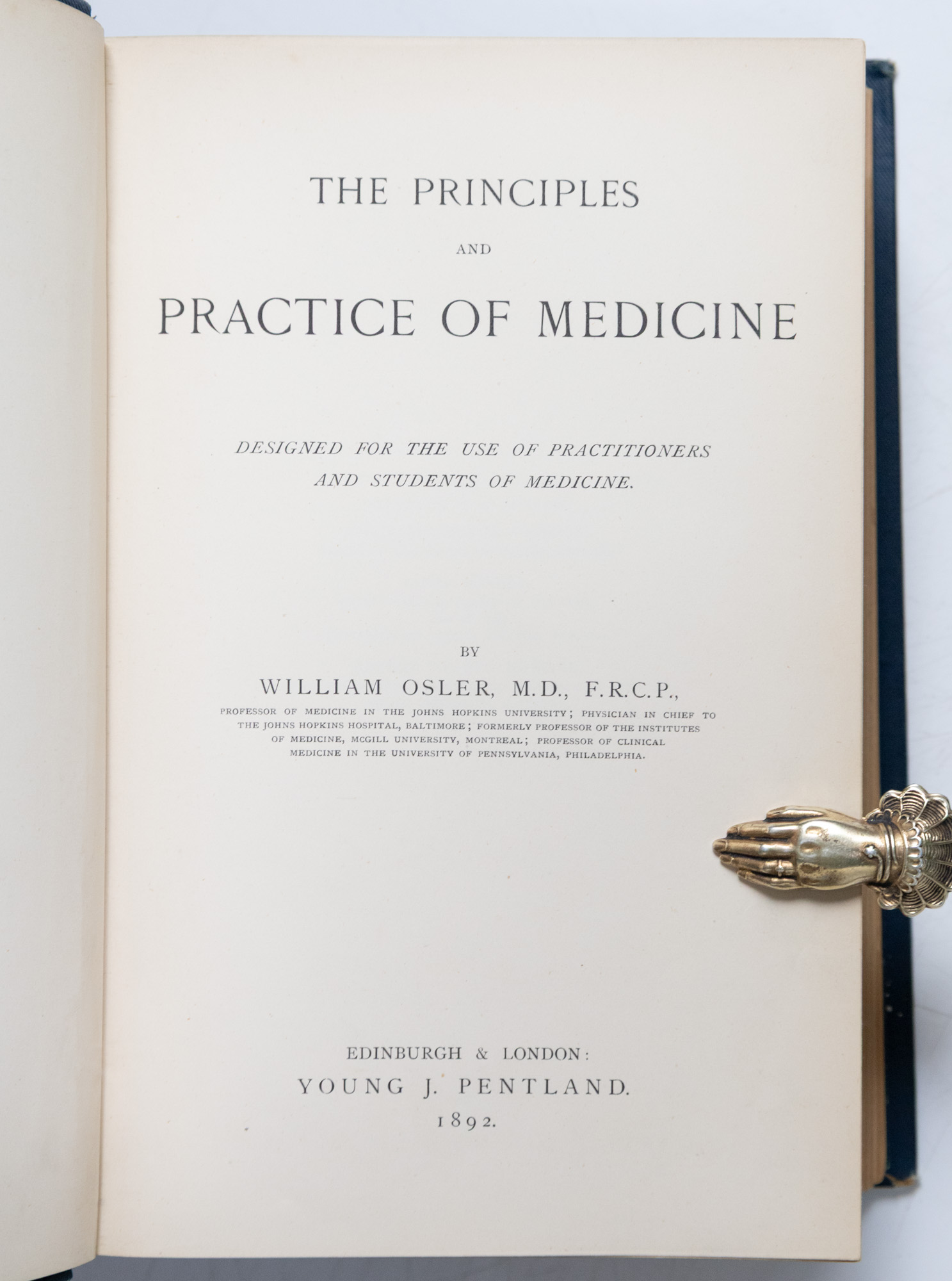 The Principles and Practice of Medicine.