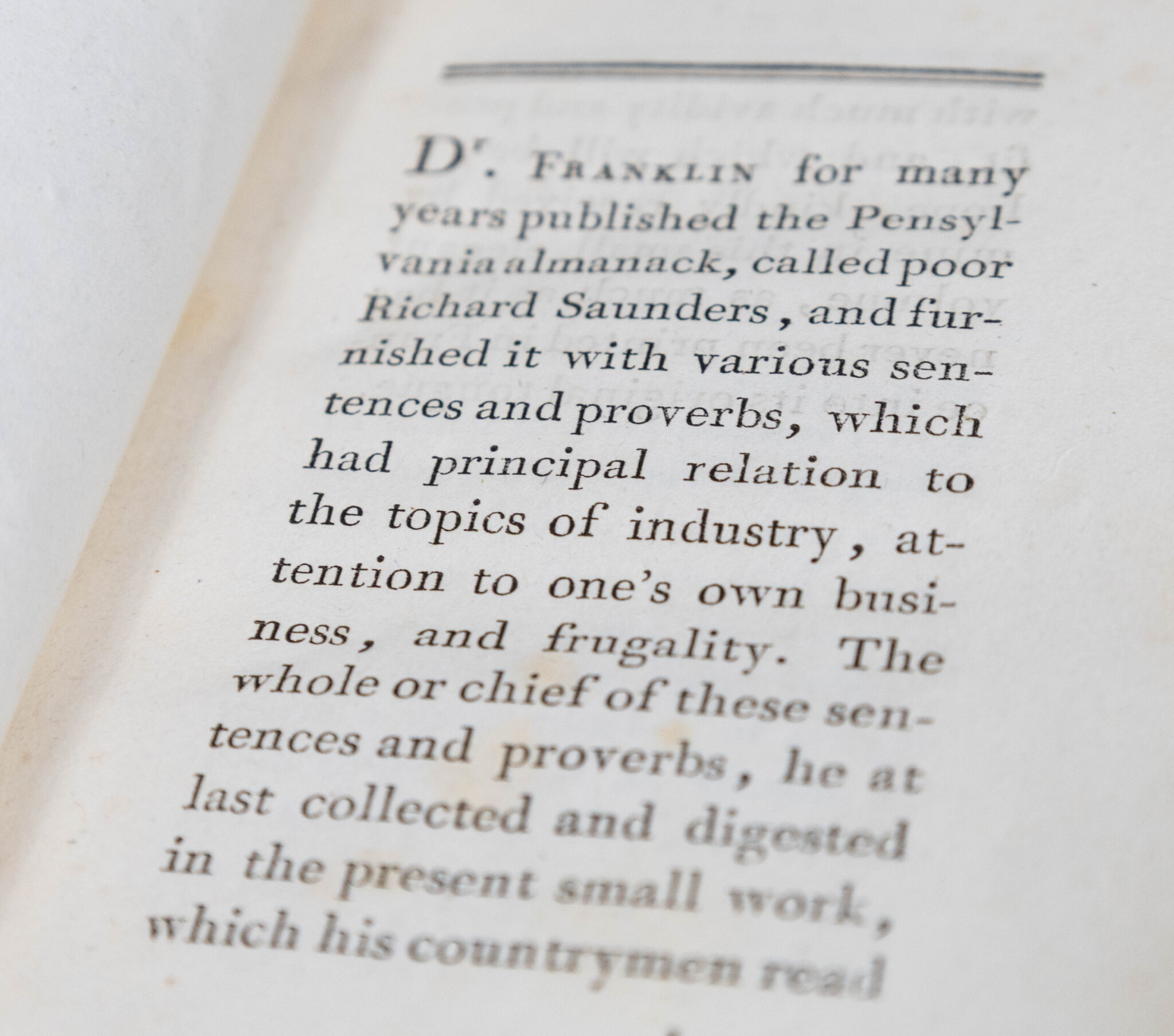 The Way to Wealth or Poor Richard Improved.