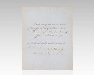 Ulysses S. Grant Document Signed as President.