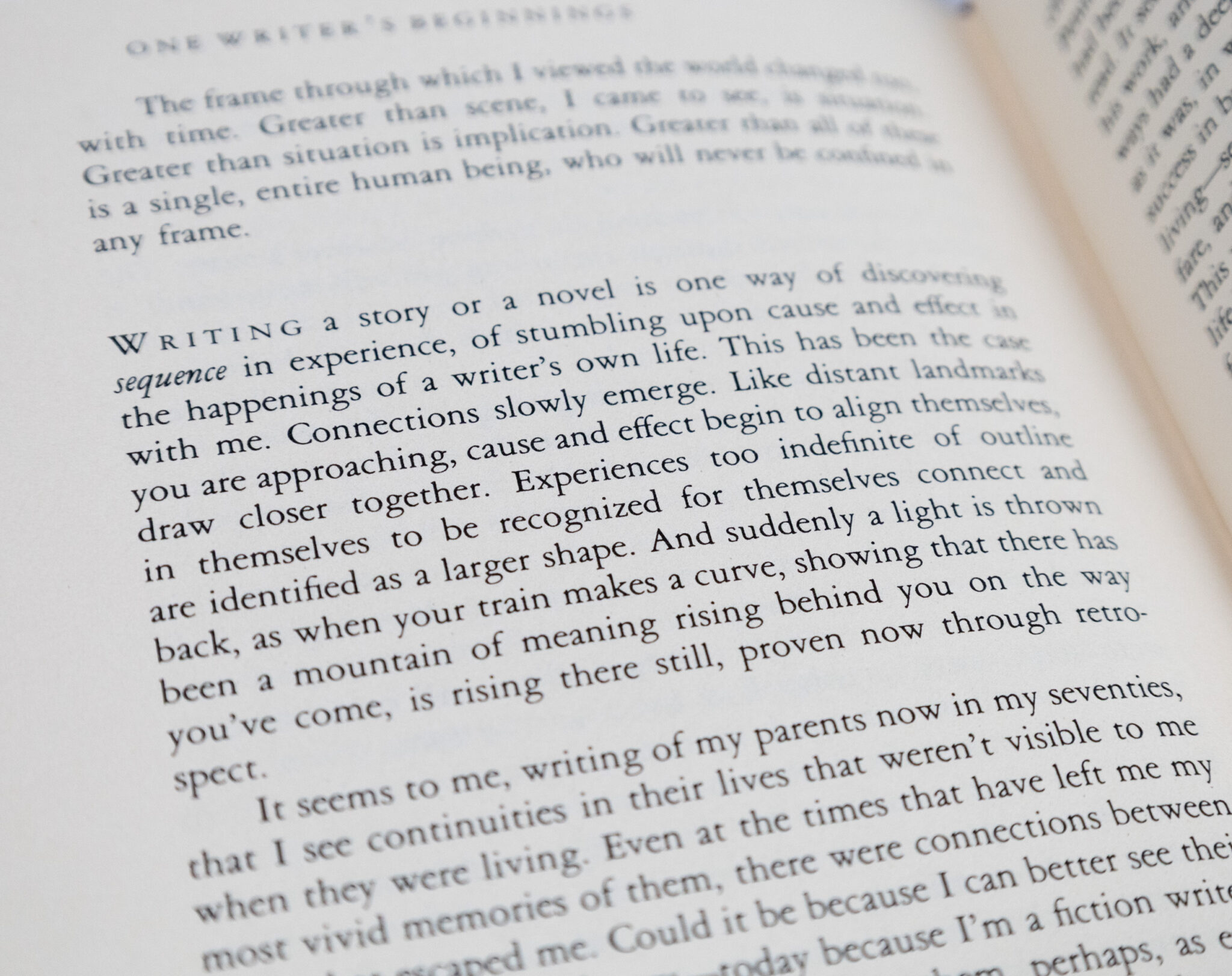 One Writer's Beginnings.