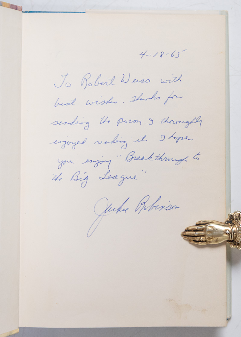 Breakthrough to the Big League: The Story of Jackie Robinson.