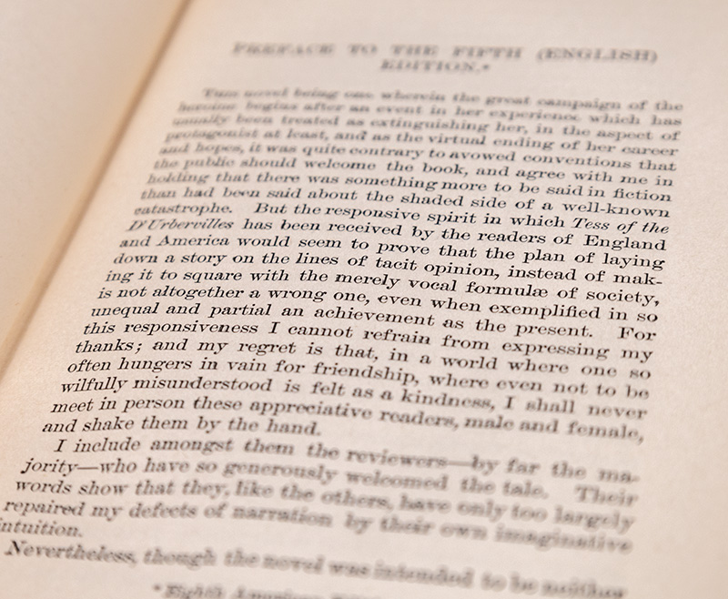 Tess of the d’Urbervilles.