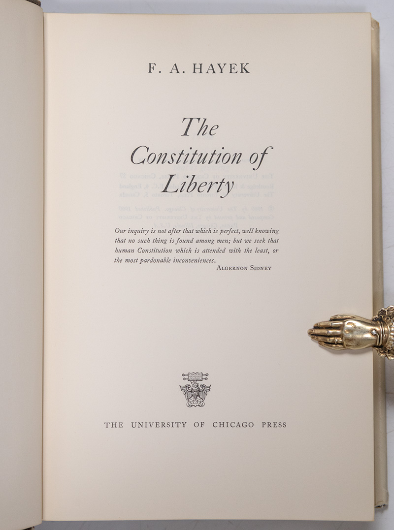 The Constitution of Liberty.