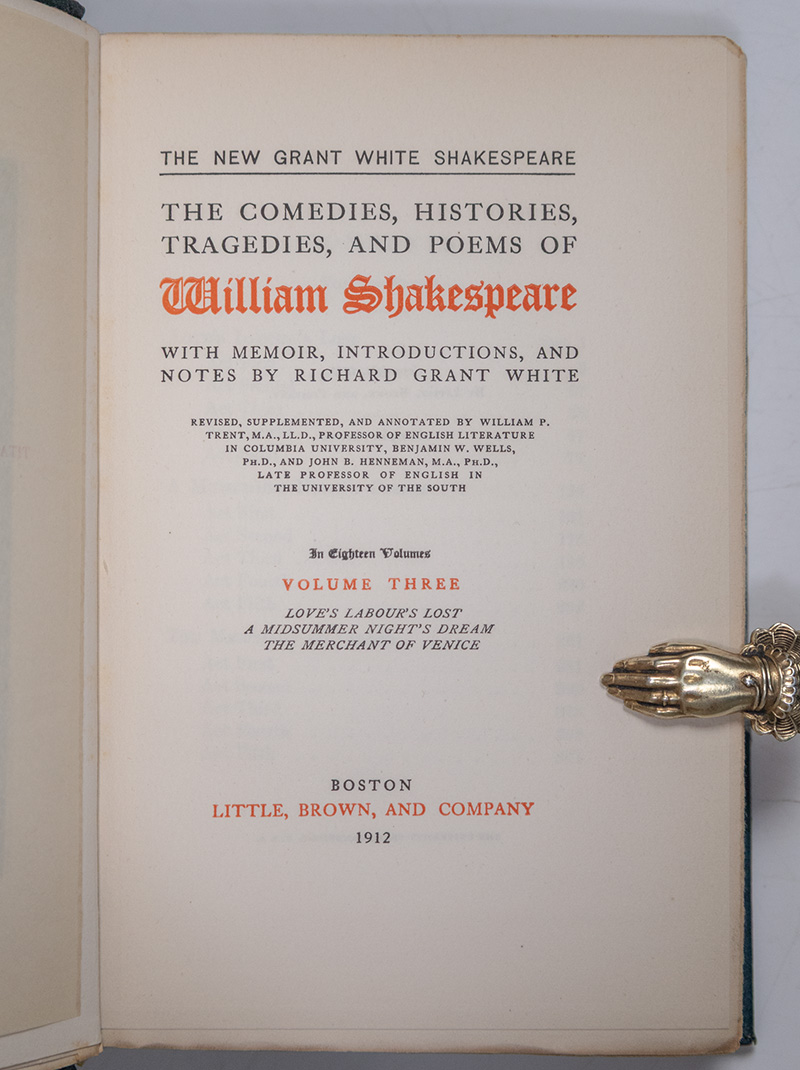 The Comedies, Histories, Tragedies, and Poems of William Shakespeare.