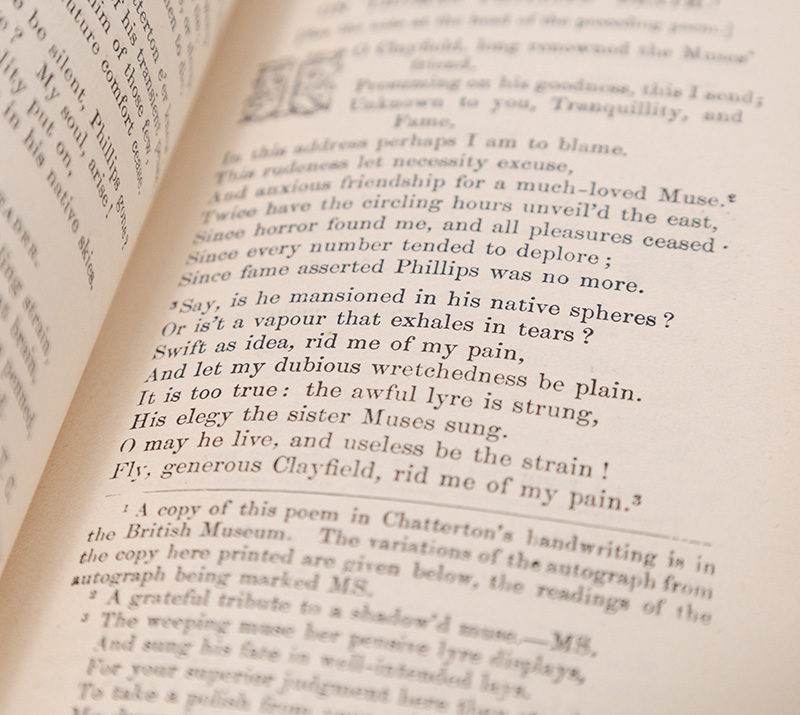 The British Poets: Thomas Chatterton.