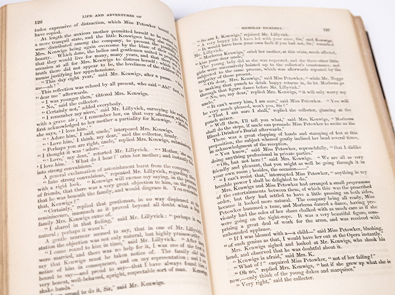 The Life and Adventures of Nicholas Nickleby.