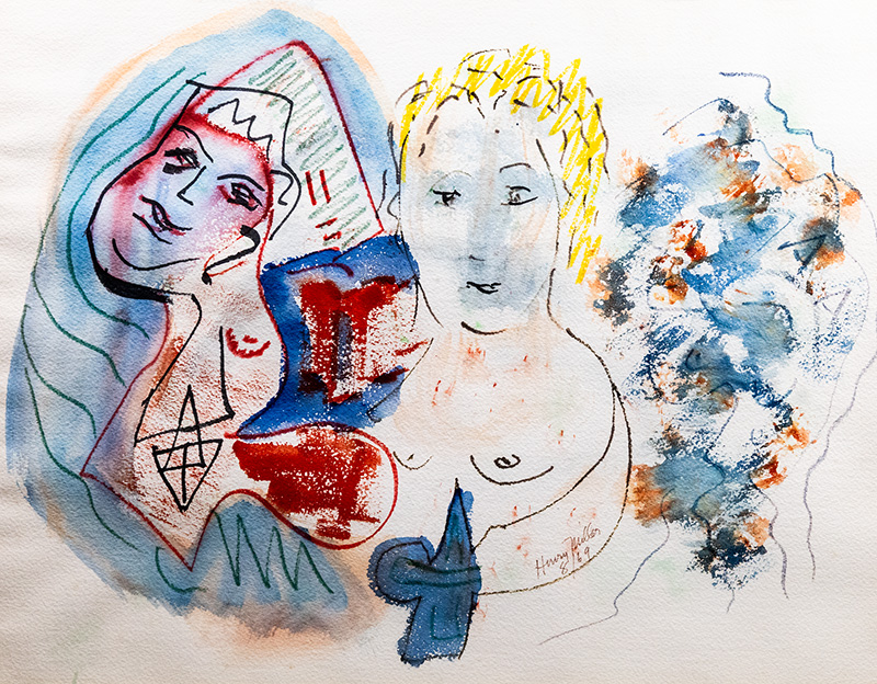 Henry Miller Original Watercolor Painting.