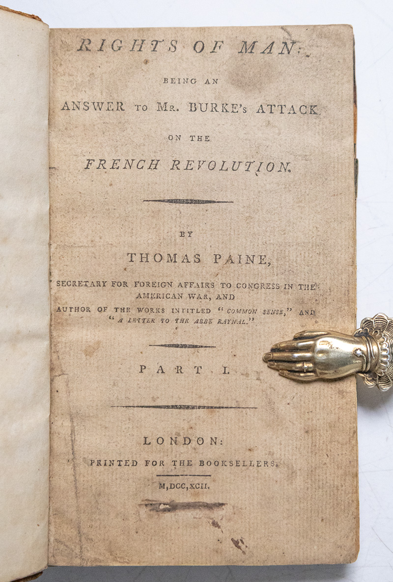 Rights of Man: Being an Answer to Burke's Attack on the French Revolution.