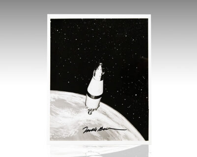 Frank Borman Signed “Apollo 8 Mission – Artist Conception” Photograph.