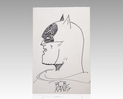 Bob Kane Signed Original Batman Sketch.