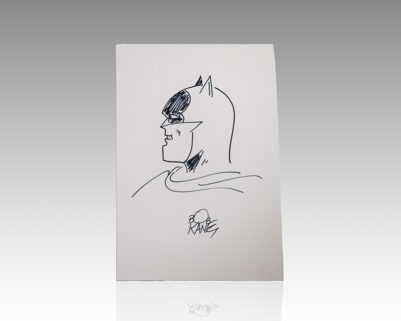 Bob Kane Signed Original Batman Sketch.