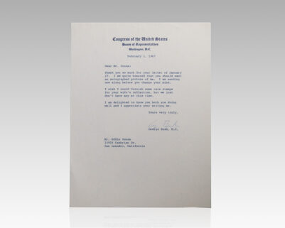 George H.W. Bush Typed Letter Signed.