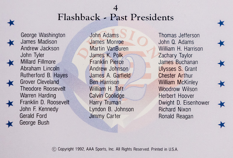 George H.W. Bush, Barbara Bush, and Gerald Ford Signed 1992 Flashback Decision Trading Card.