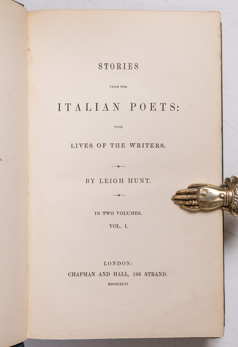 Stories From the Italian Poets: With Lives of the Writers.