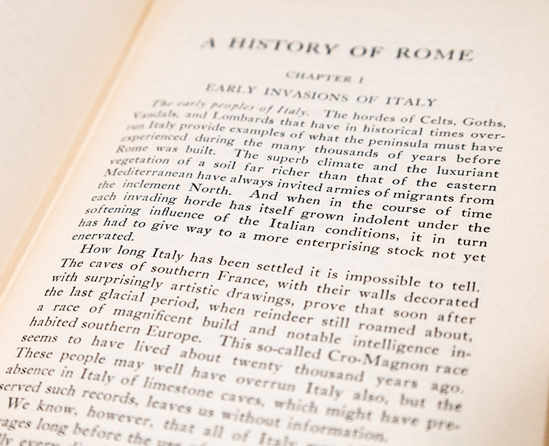 A History of Rome.