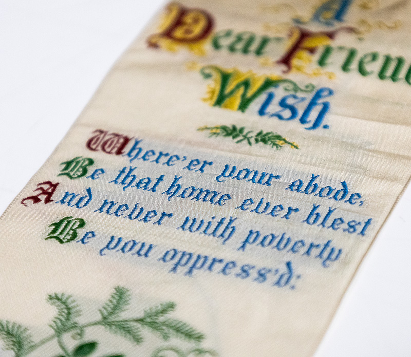 Stevengraph Bookmark "A Dear Friend's Wish."