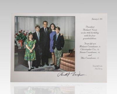 Richard Nixon Signed Card.