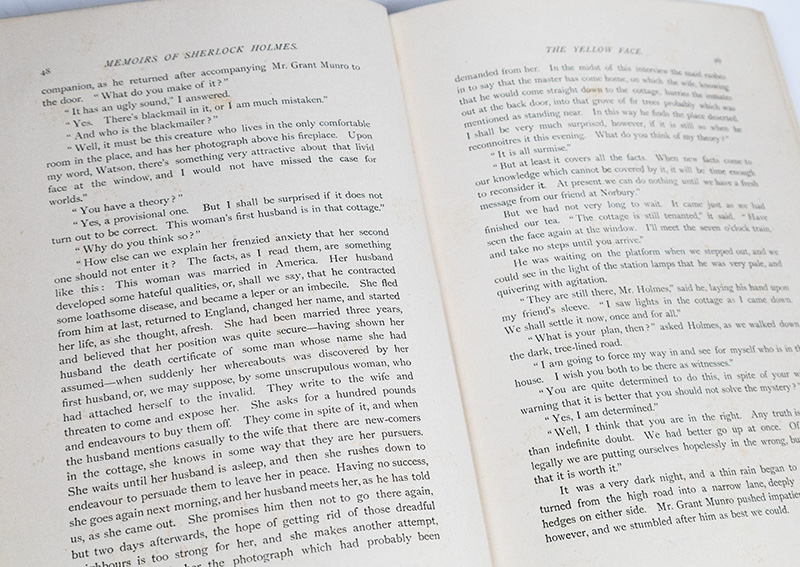 The Adventures of Sherlock Holmes and The Memoirs of Sherlock Holmes.